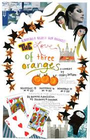 A poster advertising The Love of Three Oranges. 