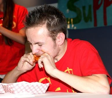 A scene from the 2012 Best Buddies Wing Bowl.