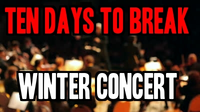10 DAYS TO GO: The Band and Orchestra December Concert