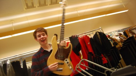 Junior Luke Mottola is the bassist for the pit band doubling on classic string upright bass and electric. 