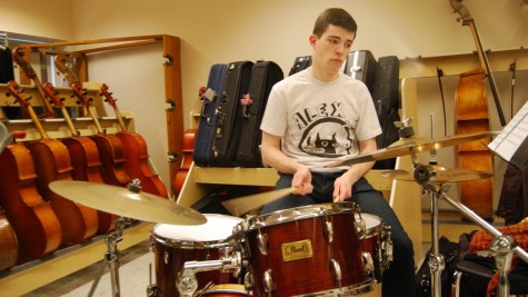 Junior Rhys Evans is the drummer for the show laying down sick beats for the rest of the pit and cast to follow. 