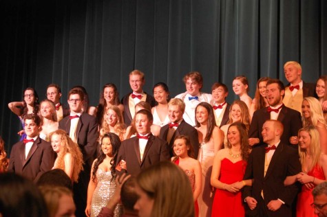 All of the contestants and escorts of Mr. Haverford at the end when announcements of winners were made. 