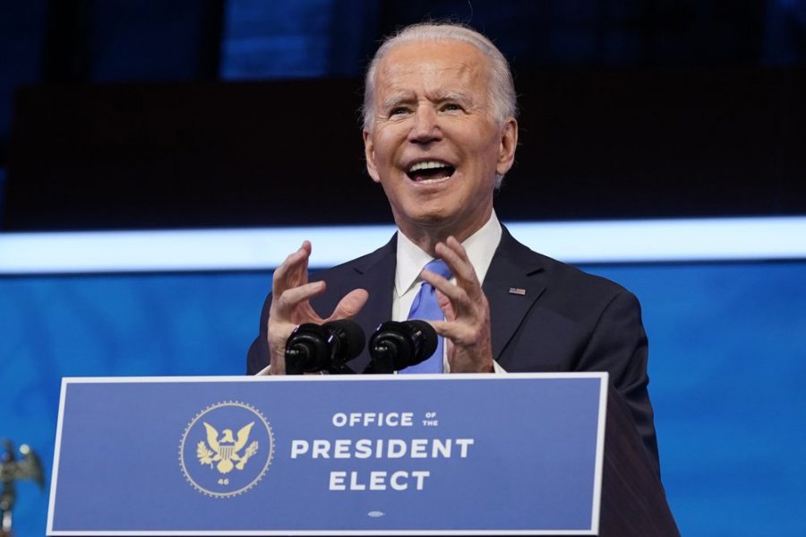 Biden speaks after the Electoral College formally elected him as President of the United States.