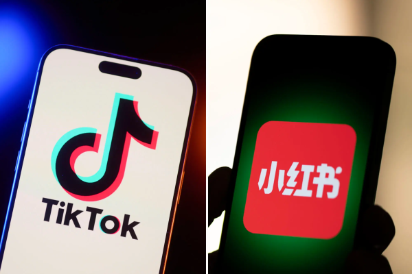 Netizens are transitioning from TikTok to 小红书, also known as Xiaohongshu or RedNote.