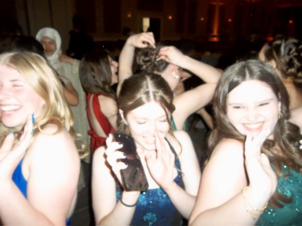 Mary Orner, Lilli Schugsta, and Lucy Jones dance the night away at Junior Prom.