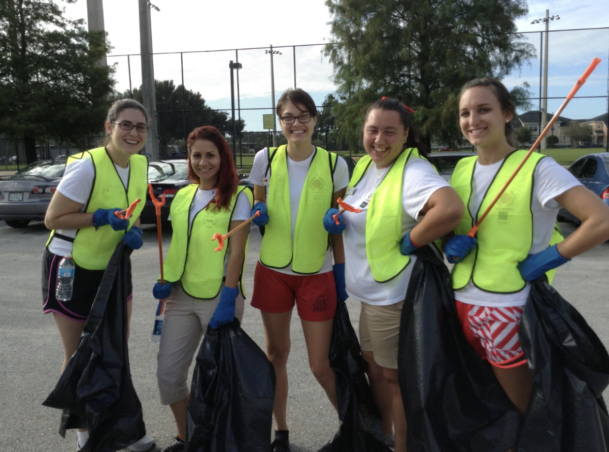 Residents gather in a township-wide effort to clean and improve public spaces. 